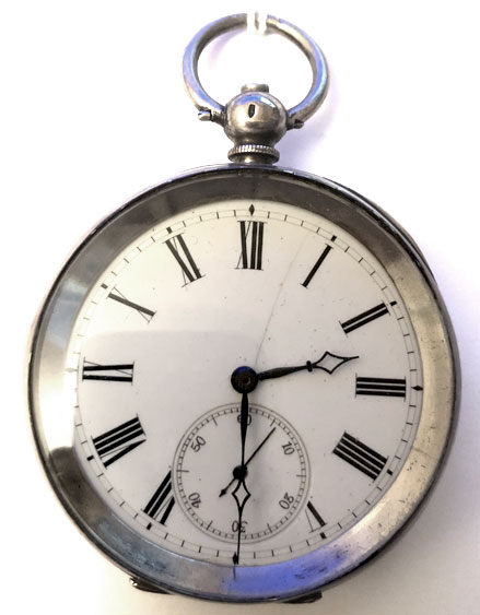 Kendal & Dent pocket watch face side