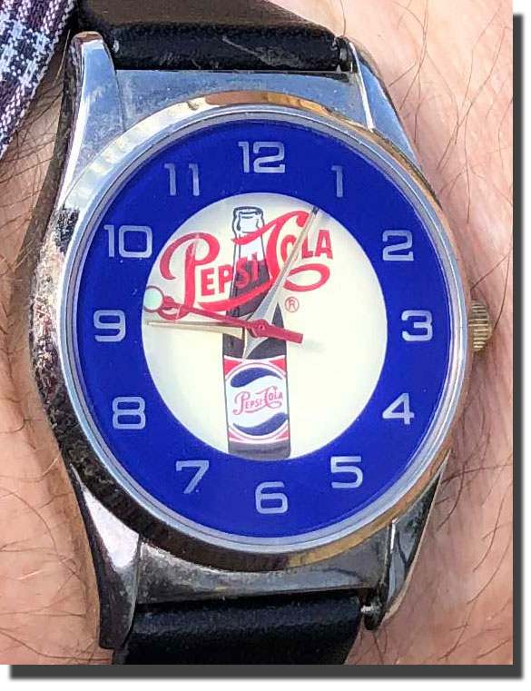 Pepsi logo wristwatch