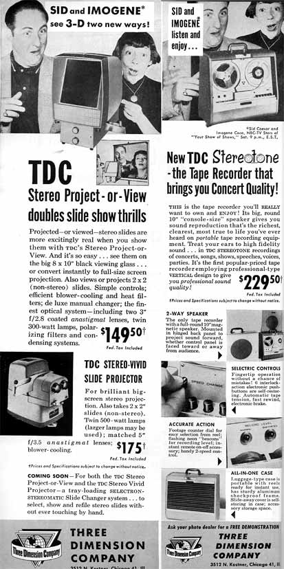 TDC ad with Sid Caesar