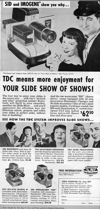 TDC ad with Sid Caesar