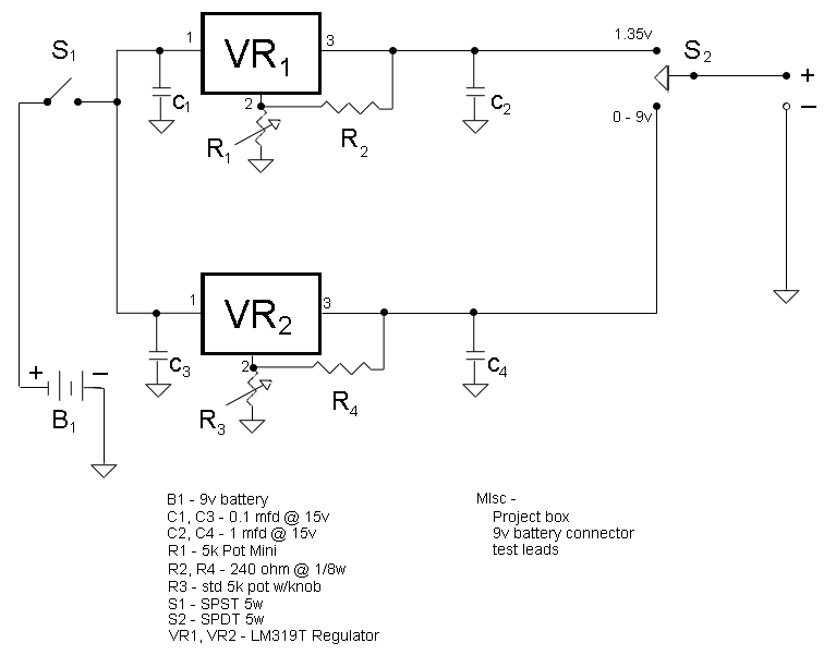 DC Dual Power Supply schematic