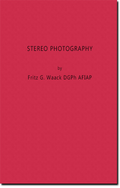 Stereo Photography by Fritz Waack book cover