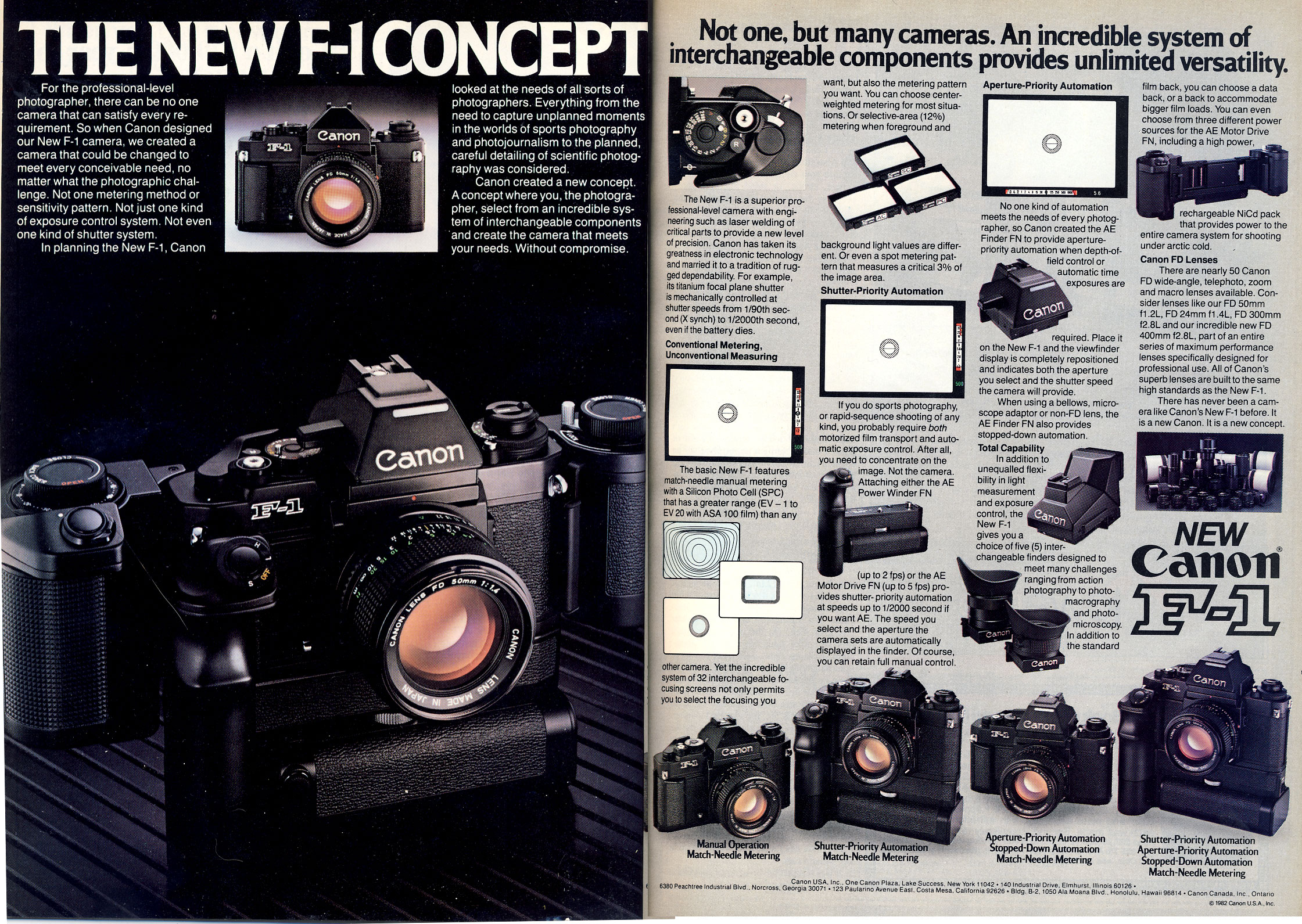 Canon New F-1 ad (1982)