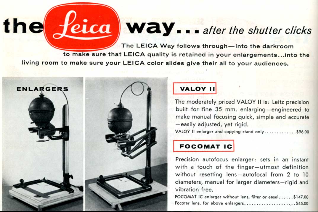 Leitz Valoy II and Focomat Ic (1954)