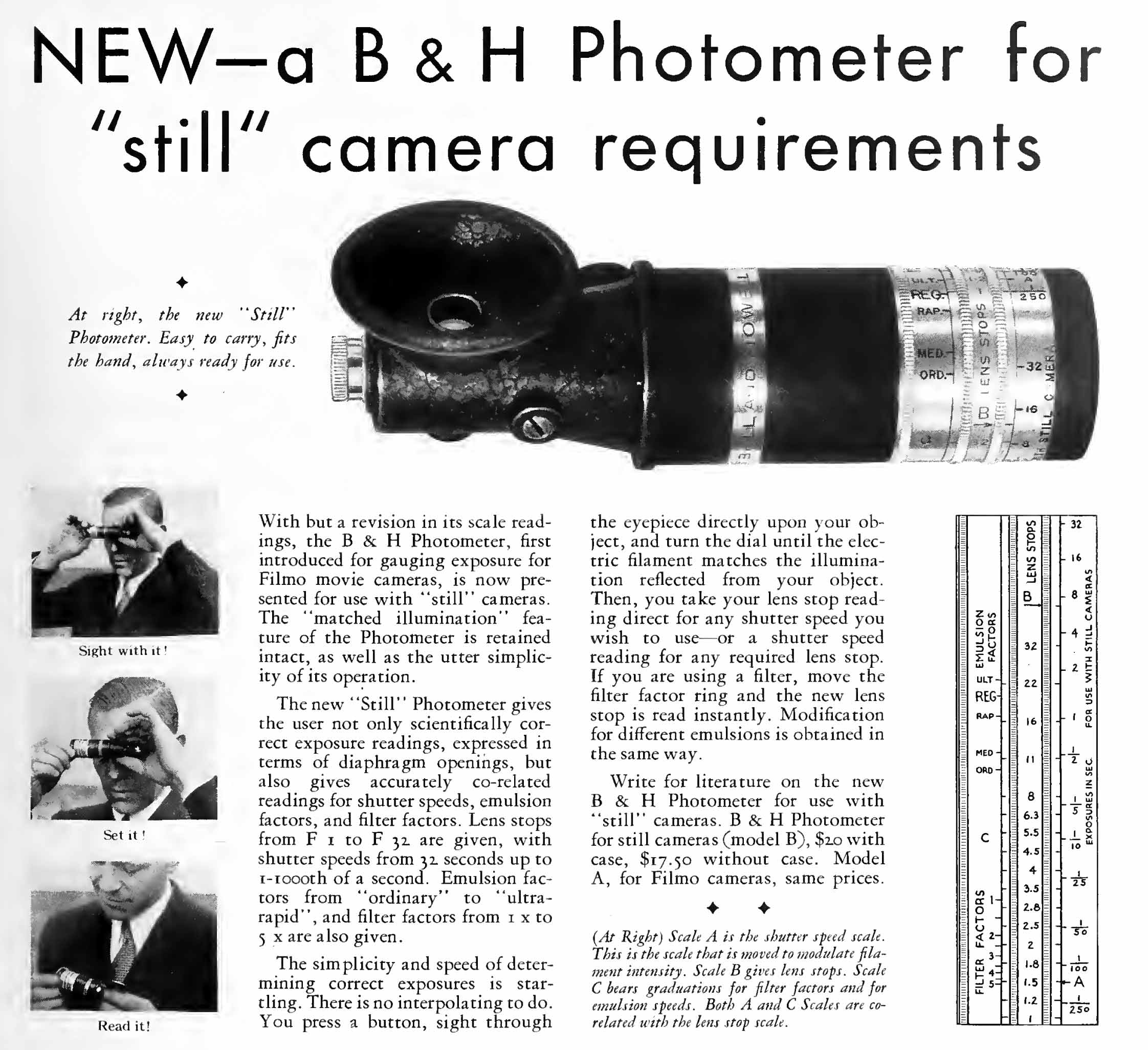 PH Photometer ad 1931