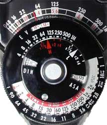 Sekonic L-28C2 dial