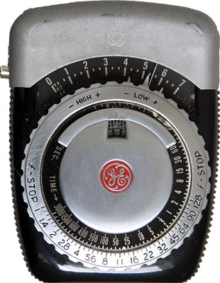 GE PR-1 exposure meter (with incident attachment)