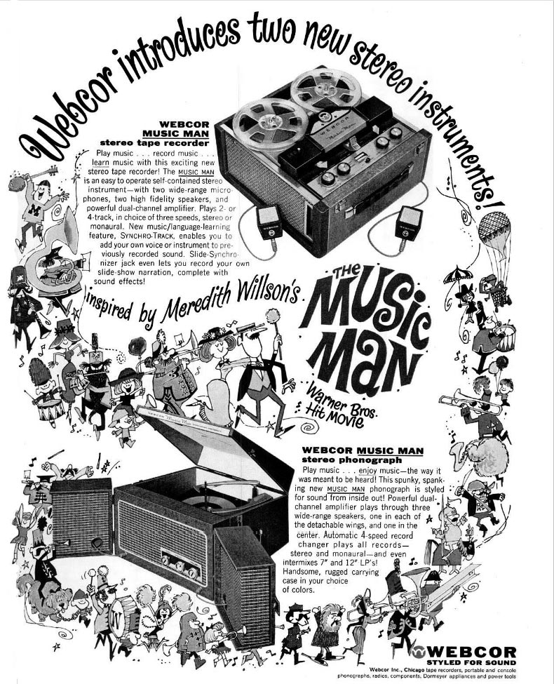 Webor "Music Man" ad - 1962