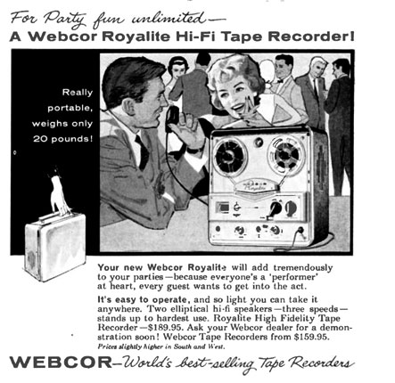 Webcor Royalite advertisement  (1959)